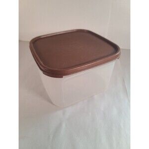 Vintage Tupperware 11 Cup Modular Mate #1620-1 w/ Brown Lid #1623-8